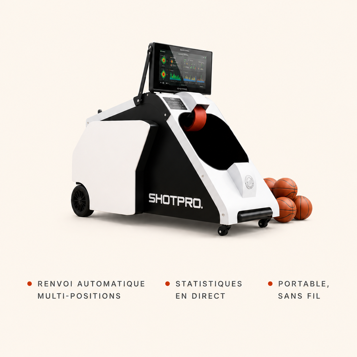 Shotpro - Machine de tir basketball portable
