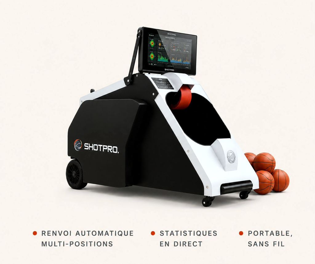 Interface tactile de la machine de tir basketball Shotpro